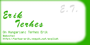 erik terhes business card